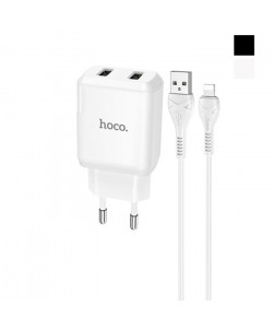 Сетевое зарядное устройство Hoco N7 2 USB 2.1A Lightning