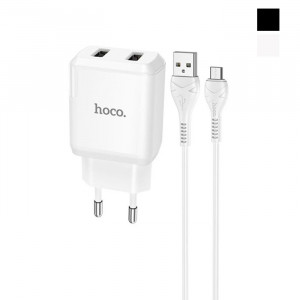 Сетевое зарядное устройство Hoco N7 2 USB 2.1A Micro