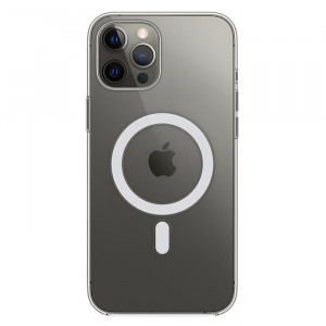 Силіконовий Чохол iPhone 12 Pro Max – MagSafe (Прозорий)