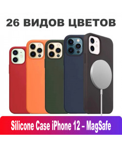 Silicone Case iPhone 12 - MagSafe (26 Кольорів)