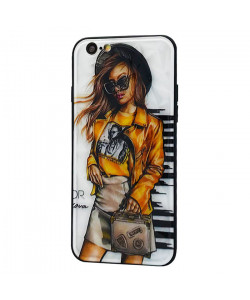 Чехол iPhone 6/6S – Ladies Girl Fashion Mix (Желтый)