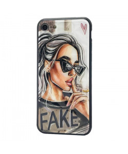 Чехол iPhone 7 – Lady Fake Fashion Mix
