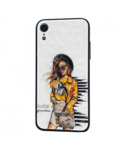 Чехол iPhone XR – Ladies Girl Fashion Mix (Желтый)