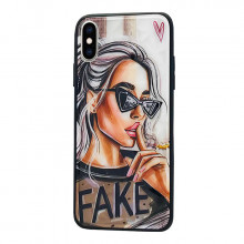 Чехол iPhone XS Max – Lady Fake Fashion Mix