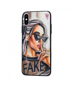 Чохол iPhone XS Max - Lady Fake Fashion Mix