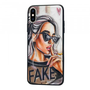 Чехол iPhone XS Max – Lady Fake Fashion Mix
