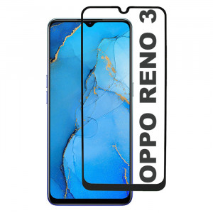 3D Стекло Oppo Reno 3 – Full Glue (полный клей)