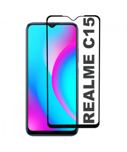 3D Стекло Realme C15 – Full Glue (полный клей)