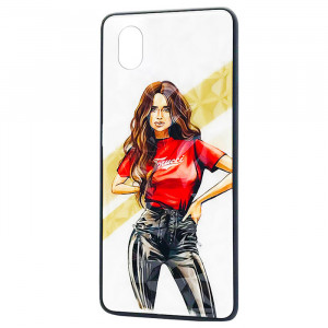 Чехол Samsung Galaxy A01 Core – Ladies Girl Fashion Mix (Красный)