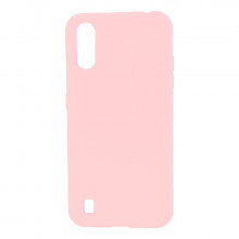 Силіконовий Чохол Samsung Galaxy A01 - Full Cover (Рожевий)