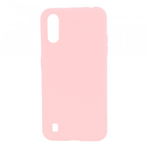 Силиконовый Чехол Samsung Galaxy A01 – Full Cover (Розовый)