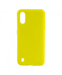 Силіконовий Чохол Samsung Galaxy A01 - Full Cover (Жовтий)