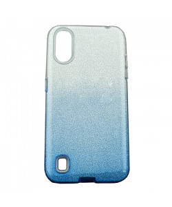 Цветной чехол Samsung Galaxy A01 – Shine (Градиент синий)