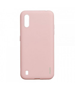 Чехол силиконовый Samsung Galaxy A01 – Smtt (Розовый)