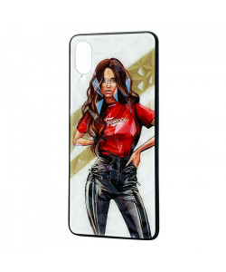 Чехол Samsung Galaxy A02 – Ladies Girl Fashion Mix (Красный)