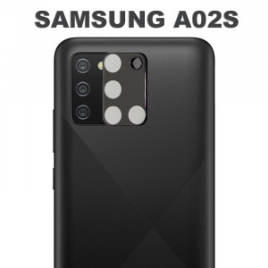 3D Скло для камери Samsung Galaxy A02S - Чорне 