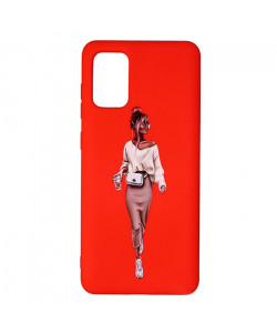 Силиконовый чехол Samsung Galaxy A02s – ART Lady Red