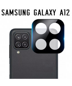 3D Стекло для камеры Samsung Galaxy A12 – Черное