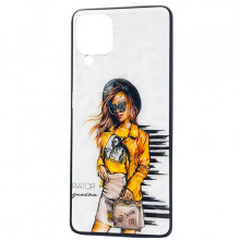 Чехол Samsung Galaxy A12 (A125) – Ladies Girl Fashion Mix (Желтый)