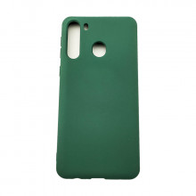 Силіконовий Чохол Samsung Galaxy A21 - Full Cover (Темно-зелений)