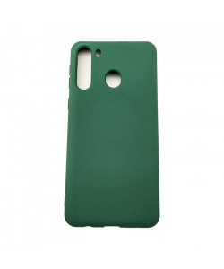 Силиконовый Чехол Samsung Galaxy A21 – Full Cover (Темно-зеленый)