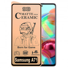 9D Скло Samsung Galaxy A71 – Ceramics Matte (Матове)
