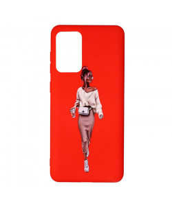 Силиконовый чехол Samsung Galaxy A72 – ART Lady Red