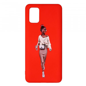 Силиконовый чехол Samsung Galaxy M51 – ART Lady Red
