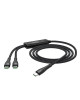 USB кабель Hoco U102 1,2m 5A 100W Type-C на Type-C+Type-C чорний