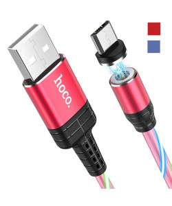 USB Кабель Hoco U90 – Магнитный и Мигающий (1 м)