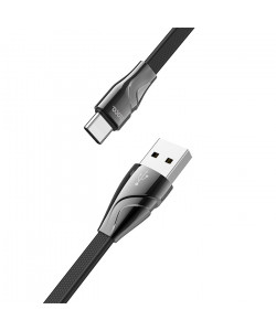 Кабель Hoco USB to Type-C (U57) Плоский – 1,2 м (Черный)