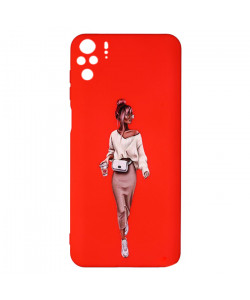 Силиконовый чехол Xiaomi Redmi Note 10 – ART Lady Red