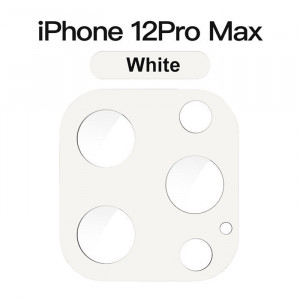 3D Скло для камери iPhone 12 Pro Max – Біле