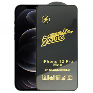 5D Скло iPhone 12 Pro Max – Antistatic (Анти пил)