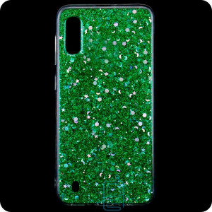 Чехол силиконовый Конфетти Samsung M10 2019 M105 зеленый