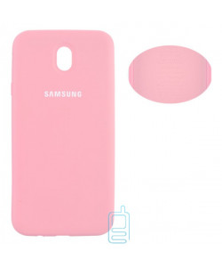 Чехол Silicone Cover Full Samsung J7 2017 J730 розовый
