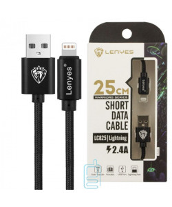 USB Кабель Lenyes LC825 Lightning 0.25m черный