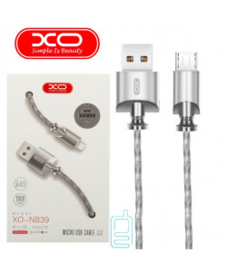 USB кабель XO NB39 micro USB 1m серебристый