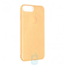 Чехол силиконовый Shine Apple iPhone 7, 8 золотистый