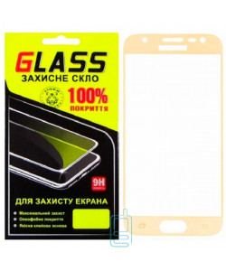 Захисне скло Full Screen Samsung J3 2017 J330 gold Glass