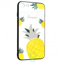 Чехол накладка Glass Case Apple iPhone 7, 8 Pineapple