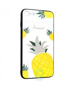 Чохол накладка Glass Case Apple iPhone 7, 8 Pineapple