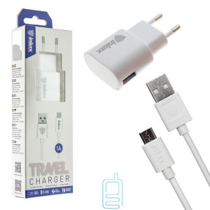 Сетевое зарядное устройство inkax CD-08 1USB 1A micro-USB white