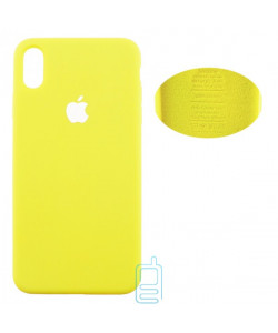 Чехол Silicone Cover Full Apple iPhone XS Max желтый