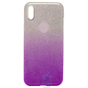 Чехол силиконовый Shine Apple iPhone X, XS градиент фиолетовый