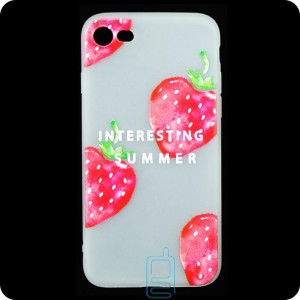 Чехол силиконовый Summer Apple iPhone 7, 8 Strawberry