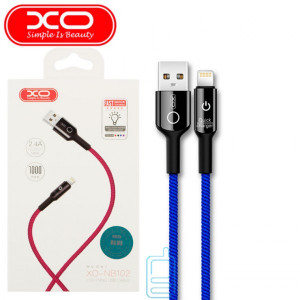 USB Кабель XO NB102 Lightning 1m синій