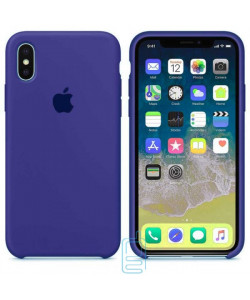 Чехол Silicone Case Apple iPhone X, XS синий 44