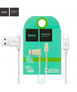 USB кабель Hoco UPM10 L-образный micro USB 1.2m белый