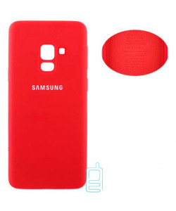 Чехол Silicone Cover Full Samsung A8 Plus 2018 A730 красный